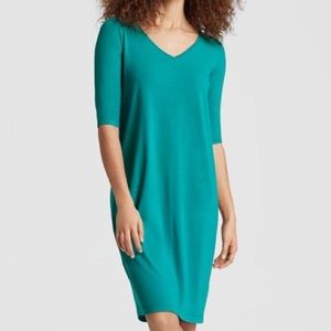 Eileen Fisher SZ M VISCOSE JERSEY SHIFT DRESS
